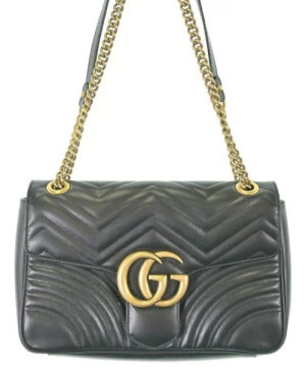 Gucci GG Marmont Matelasse Shoulder Bag black leather